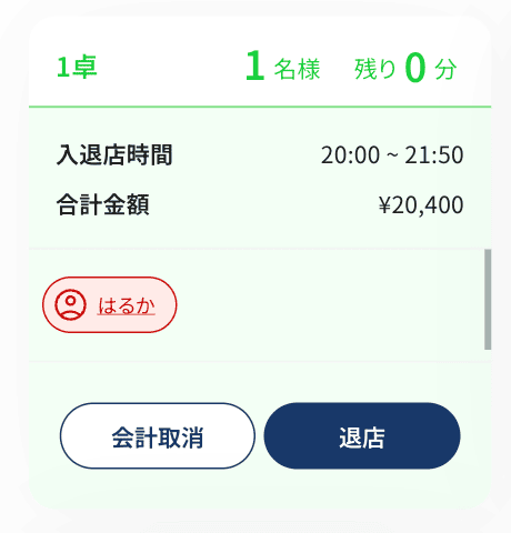 決済完了後の座席表示